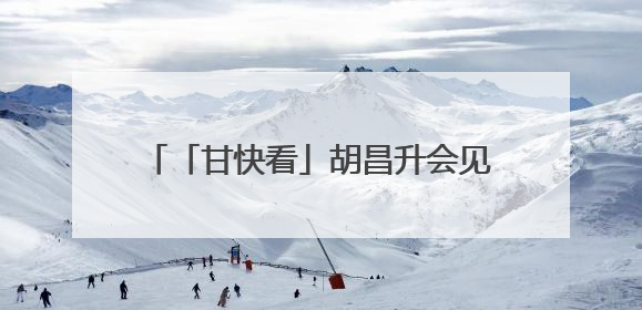 「甘快看」胡昌升会见欧盟国家驻华使节团