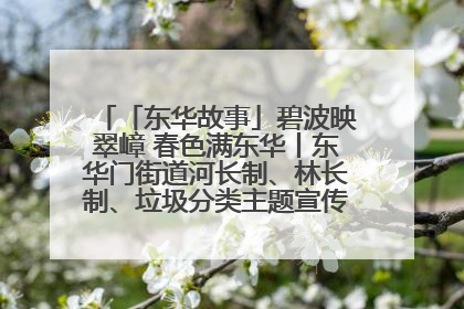 「东华故事」碧波映翠嶂 春色满东华丨东华门街道河长制、林长制、垃圾分类主题宣传如火如荼中