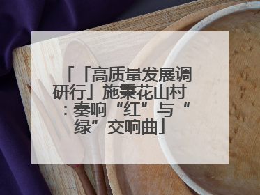 「高质量发展调研行」施秉花山村：奏响“红”与“绿”交响曲