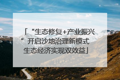 “生态修复+产业振兴”开启沙地治理新模式 生态经济实现双效益