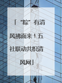“粽”有清风拂面来！五社联动共织清风网