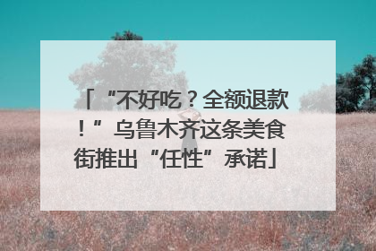 “不好吃？全额退款！”乌鲁木齐这条美食街推出“任性”承诺