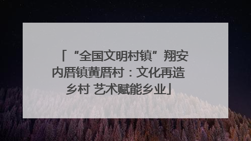 “全国文明村镇”翔安内厝镇黄厝村：文化再造乡村 艺术赋能乡业