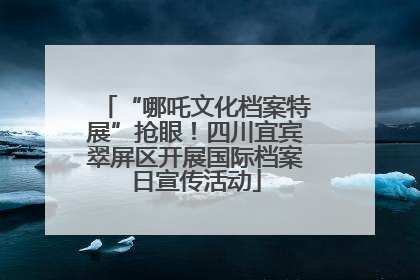 “哪吒文化档案特展”抢眼！四川宜宾翠屏区开展国际档案日宣传活动