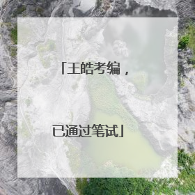 王皓考编，已通过笔试