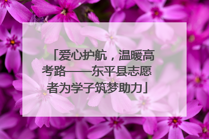 爱心护航，温暖高考路——东平县志愿者为学子筑梦助力