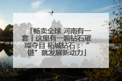 畅卖全球 河南有一套丨这里有一颗钻石璀璨夺目 柘城钻石：“链”就发展新动力