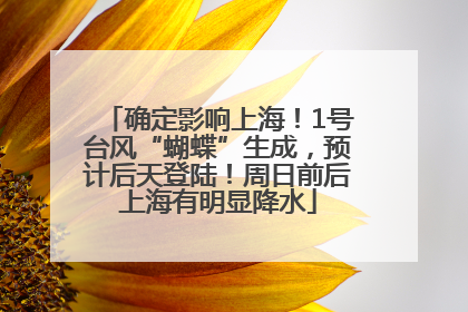 确定影响上海！1号台风“蝴蝶”生成，预计后天登陆！周日前后上海有明显降水