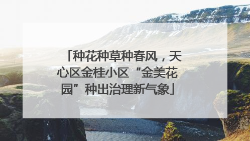 种花种草种春风，天心区金桂小区“金美花园”种出治理新气象