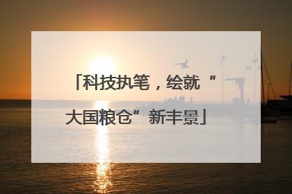 科技执笔，绘就“大国粮仓”新丰景