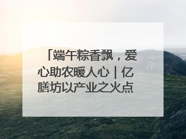 端午粽香飘，爱心助农暖人心｜亿膳坊以产业之火点亮乡村振兴路