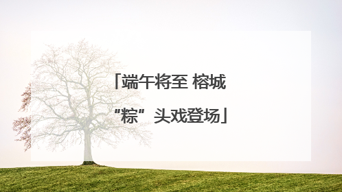 端午将至 榕城“粽”头戏登场