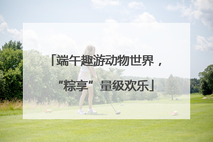 端午趣游动物世界，“粽享”量级欢乐