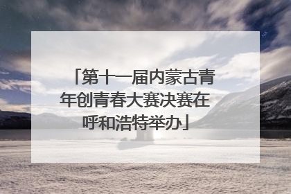 第十一届内蒙古青年创青春大赛决赛在呼和浩特举办
