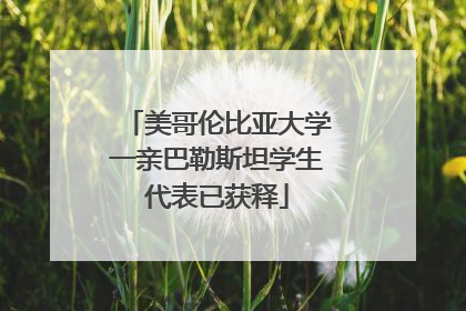 美哥伦比亚大学一亲巴勒斯坦学生代表已获释