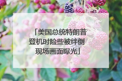 美国总统特朗普登机时险些被绊倒 现场画面曝光