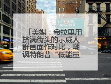 美媒：希拉里用挤满街头的示威人群画面作对比，嘲讽特朗普“低能量”阅兵式观众少