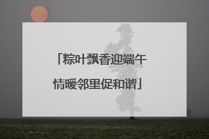 粽叶飘香迎端午 情暖邻里促和谐