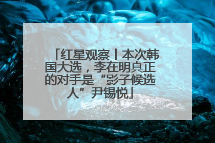 红星观察丨本次韩国大选，李在明真正的对手是“影子候选人”尹锡悦