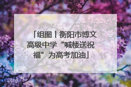 组图丨衡阳市博文高级中学“喊楼送祝福”为高考加油