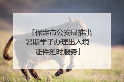 保定市公安局推出暑期学子办理出入境证件延时服务