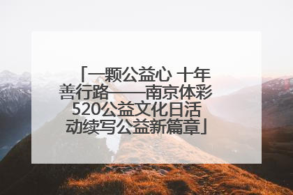 一颗公益心 十年善行路——南京体彩520公益文化日活动续写公益新篇章