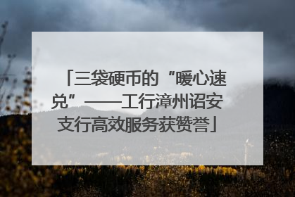 三袋硬币的“暖心速兑”——工行漳州诏安支行高效服务获赞誉