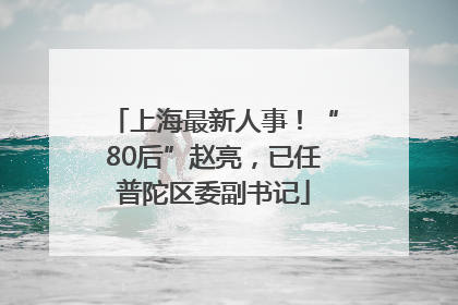上海最新人事！“80后”赵亮，已任普陀区委副书记