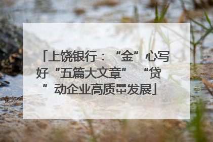 上饶银行：“金”心写好“五篇大文章” “贷”动企业高质量发展