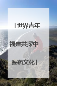 世界青年福建共探中医药文化