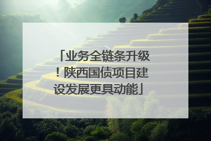 业务全链条升级！陕西国债项目建设发展更具动能