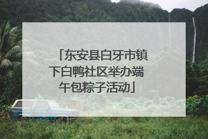 东安县白牙市镇下白鸭社区举办端午包粽子活动