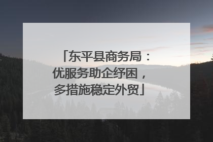 东平县商务局：优服务助企纾困，多措施稳定外贸