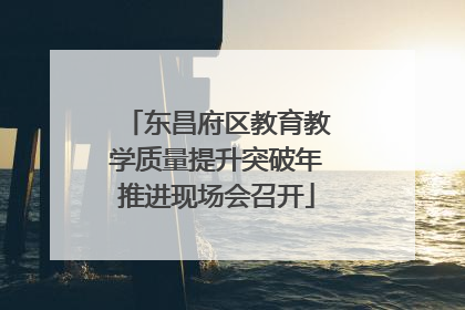 东昌府区教育教学质量提升突破年推进现场会召开