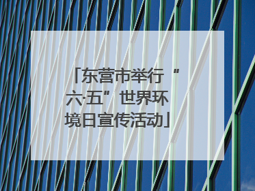 东营市举行“六·五”世界环境日宣传活动