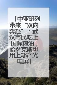中亚班列带来“双向奔赴”：武汉市民吃上国际粮油，哈萨克斯坦用上鄂产光电屏