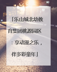 乐山城北幼教育集团桃源园区：享动漫之乐，伴多彩童年