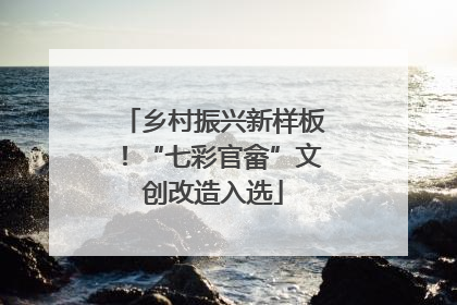 乡村振兴新样板！“七彩官畲”文创改造入选