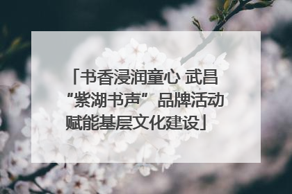 书香浸润童心 武昌“紫湖书声”品牌活动赋能基层文化建设