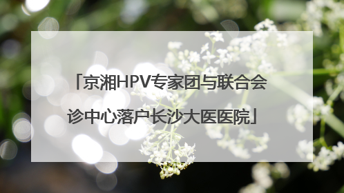 京湘HPV专家团与联合会诊中心落户长沙大医医院