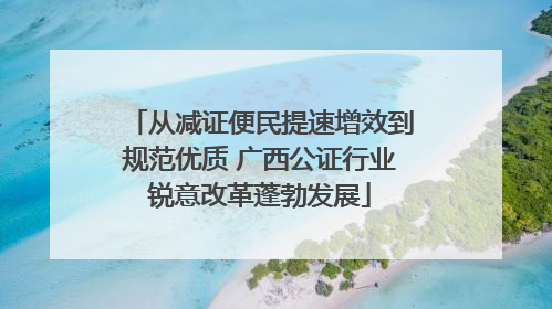 从减证便民提速增效到规范优质 广西公证行业锐意改革蓬勃发展