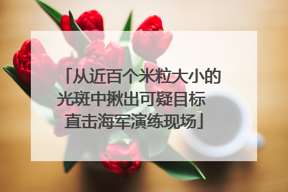 从近百个米粒大小的光斑中揪出可疑目标 直击海军演练现场