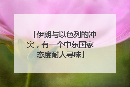 伊朗与以色列的冲突，有一个中东国家态度耐人寻味