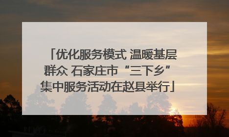 优化服务模式 温暖基层群众 石家庄市“三下乡”集中服务活动在赵县举行