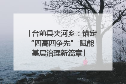 台前县夹河乡：锚定“四高四争先” 赋能基层治理新篇章