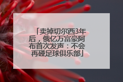 卖掉切尔西3年后，俄亿万富豪阿布首次发声：不会再碰足球俱乐部