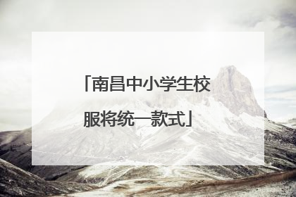南昌中小学生校服将统一款式