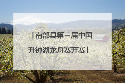南部县第三届中国升钟湖龙舟赛开赛