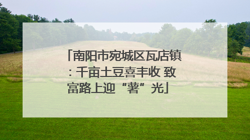南阳市宛城区瓦店镇：千亩土豆喜丰收 致富路上迎“薯”光