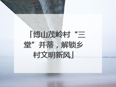 博山茂岭村“三堂”并蒂，解锁乡村文明新风